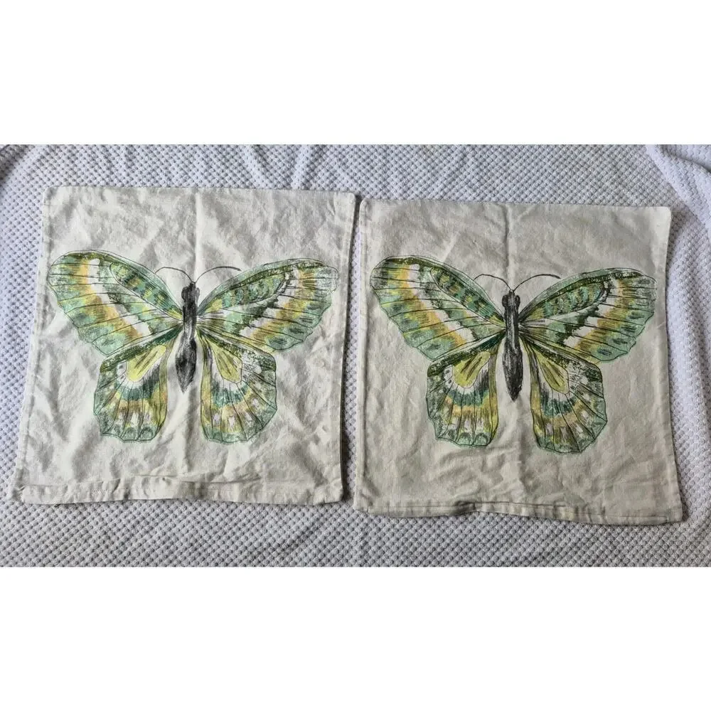 💥 2 Ikea ROTFJARIL Butterfly Print Throw Pillow Cushion Cover 20